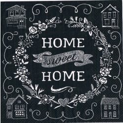 Serwetka do decoupage -1698- HOME sweet HOME / wzór 4-krotny